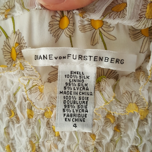 Diane Von Furstenberg boho silk daisy dress size 4 - Picture 4 of 7